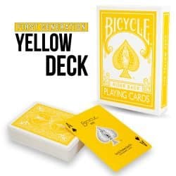 First Generation Bicycle Reversed Yellow Deck speelkaarten voor kaartmagie en goochelaars