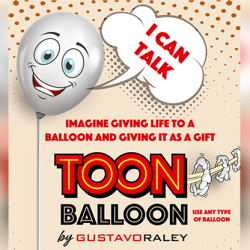 TOON BALLOON goocheltruc van Gustavo Raley voor kindergoochelen met ballon effect